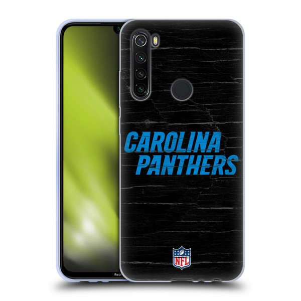 NFL Carolina Panthers Logo Distressed Look Soft Gel Case for Xiaomi Redmi Note 8T