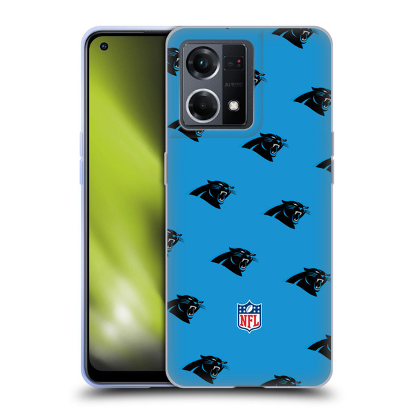 NFL Carolina Panthers Artwork Patterns Soft Gel Case for OPPO Reno8 4G