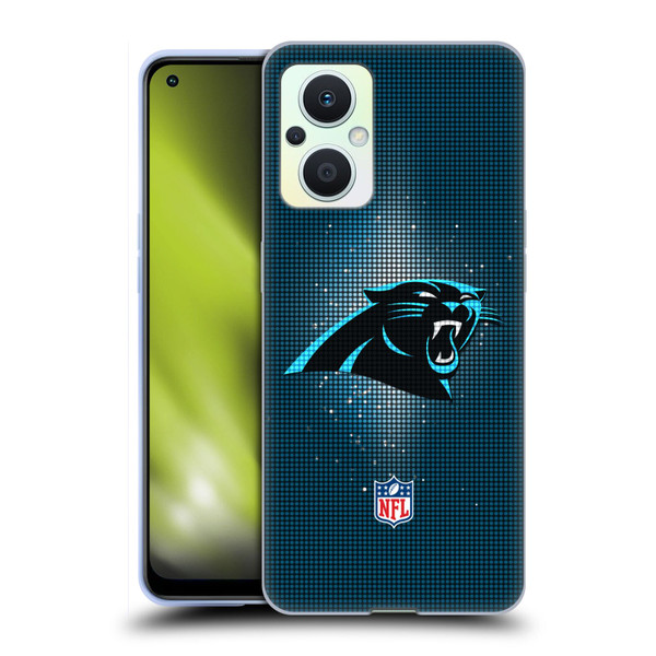 NFL Carolina Panthers Artwork LED Soft Gel Case for OPPO Reno8 Lite