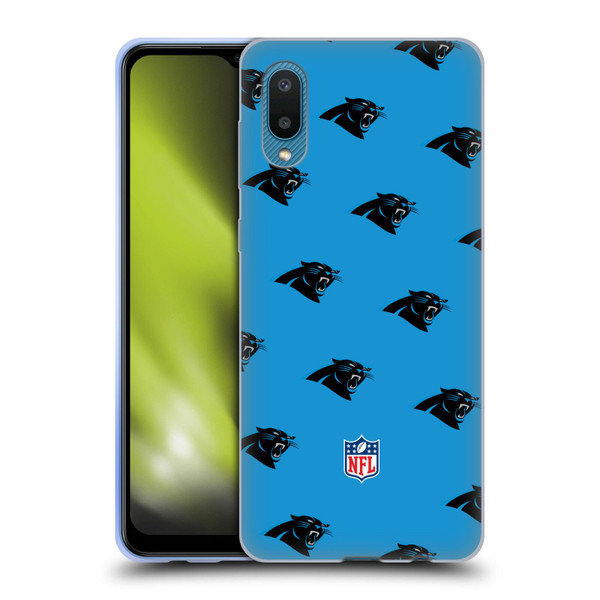 NFL Carolina Panthers Artwork Patterns Soft Gel Case for Samsung Galaxy A02/M02 (2021)