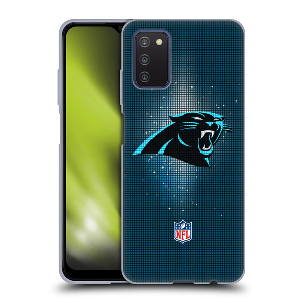 NFL Carolina Panthers Artwork LED Soft Gel Case for Samsung Galaxy A03s (2021)