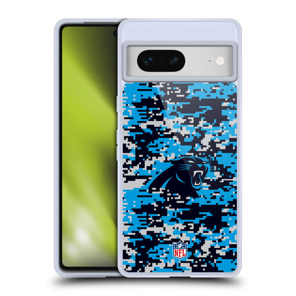 NFL Carolina Panthers Graphics Digital Camouflage Soft Gel Case for Google Pixel 7