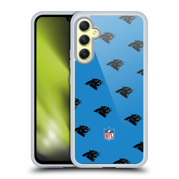 NFL Carolina Panthers Artwork Patterns Soft Gel Case for Samsung Galaxy A34 5G