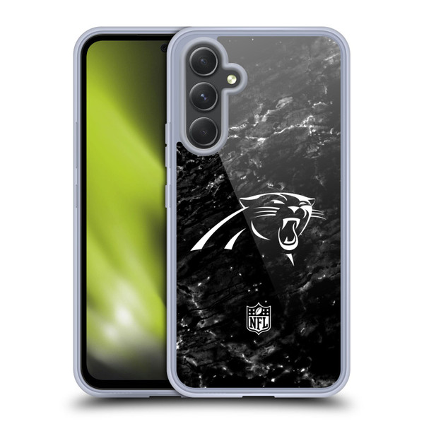 NFL Carolina Panthers Artwork Marble Soft Gel Case for Samsung Galaxy A54 5G