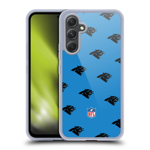 NFL Carolina Panthers Artwork Patterns Soft Gel Case for Samsung Galaxy A54 5G