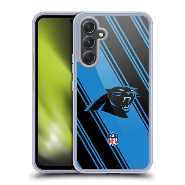 NFL Carolina Panthers Artwork Stripes Soft Gel Case for Samsung Galaxy A54 5G