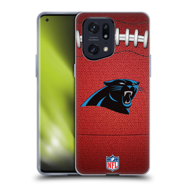 NFL Carolina Panthers Graphics Football Soft Gel Case for OPPO Find X5 Pro