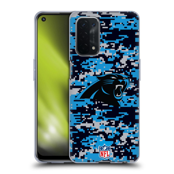 NFL Carolina Panthers Graphics Digital Camouflage Soft Gel Case for OPPO A54 5G
