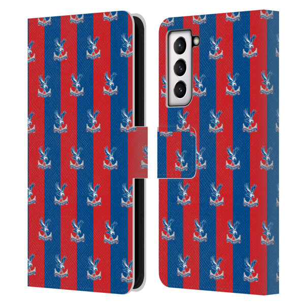 Crystal Palace FC Crest Pattern Leather Book Wallet Case Cover For Samsung Galaxy S21 5G