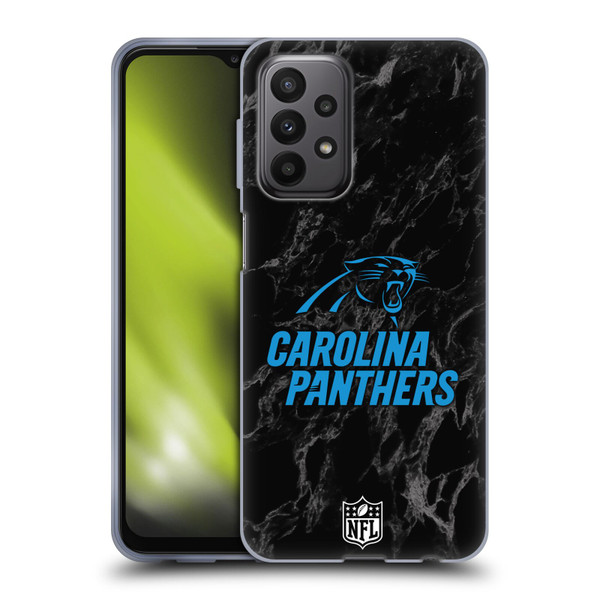 NFL Carolina Panthers Graphics Coloured Marble Soft Gel Case for Samsung Galaxy A23 / 5G (2022)
