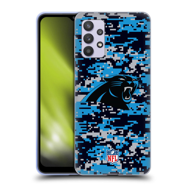 NFL Carolina Panthers Graphics Digital Camouflage Soft Gel Case for Samsung Galaxy A32 5G / M32 5G (2021)