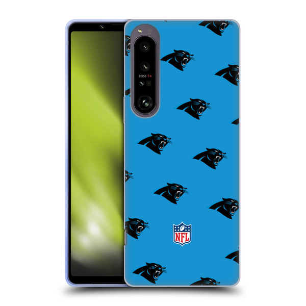 NFL Carolina Panthers Artwork Patterns Soft Gel Case for Sony Xperia 1 IV