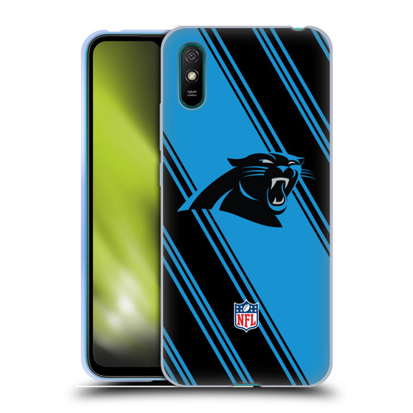 NFL Carolina Panthers Artwork Stripes Soft Gel Case for Xiaomi Redmi 9A / Redmi 9AT