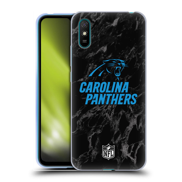 NFL Carolina Panthers Graphics Coloured Marble Soft Gel Case for Xiaomi Redmi 9A / Redmi 9AT