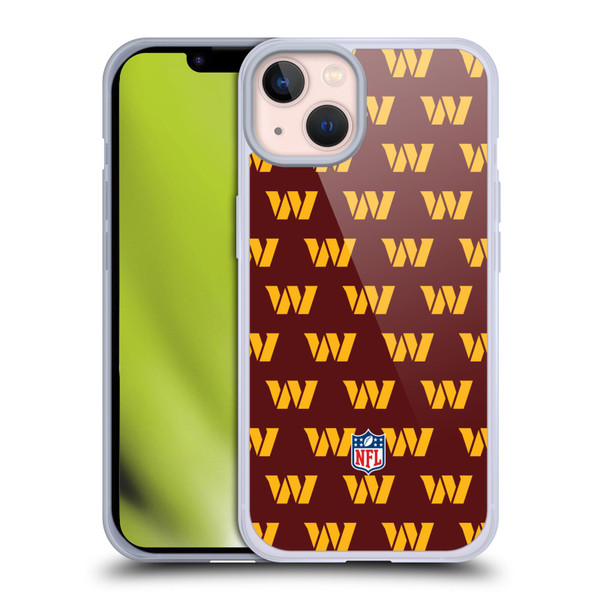 NFL Washington Football Team Artwork Patterns Soft Gel Case for Apple iPhone 13