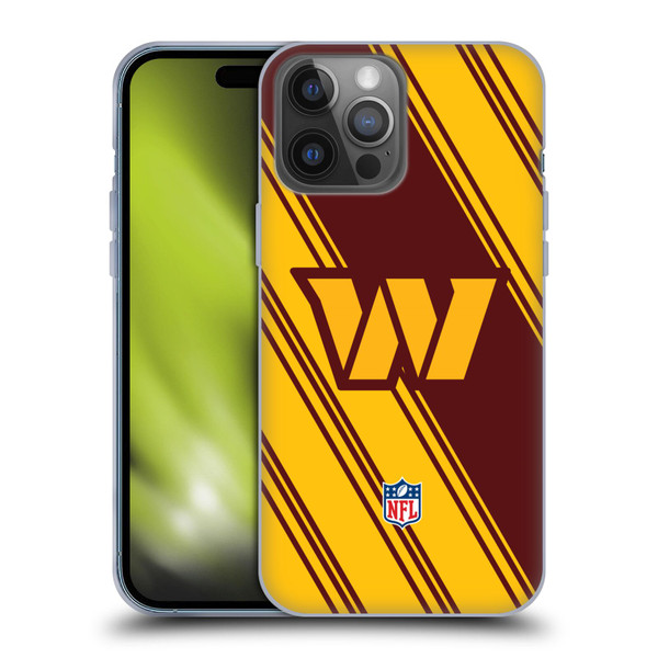NFL Washington Football Team Artwork Stripes Soft Gel Case for Apple iPhone 14 Pro Max
