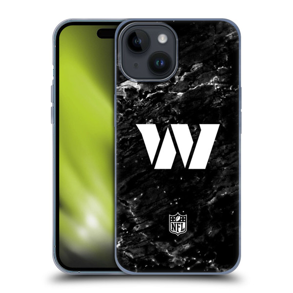 NFL Washington Football Team Artwork Marble Soft Gel Case for Apple iPhone 15