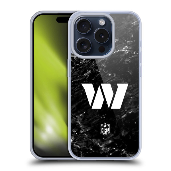 NFL Washington Football Team Artwork Marble Soft Gel Case for Apple iPhone 15 Pro