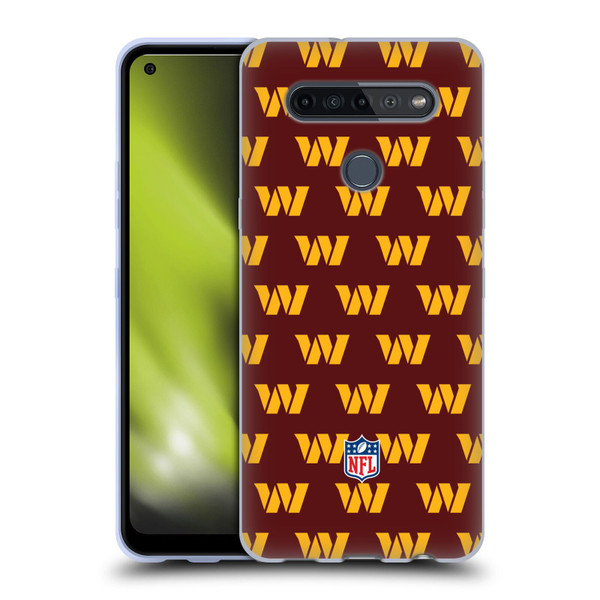 NFL Washington Football Team Artwork Patterns Soft Gel Case for LG K51S