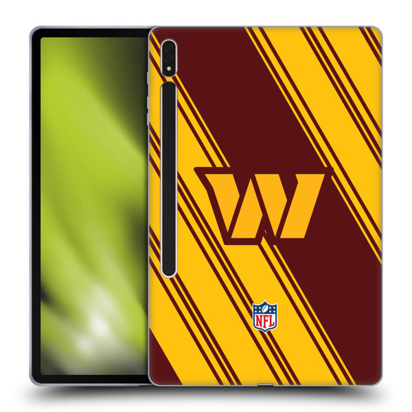NFL Washington Football Team Artwork Stripes Soft Gel Case for Samsung Galaxy Tab S8 Plus