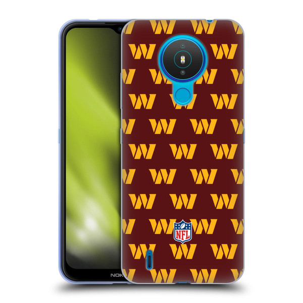 NFL Washington Football Team Artwork Patterns Soft Gel Case for Nokia 1.4