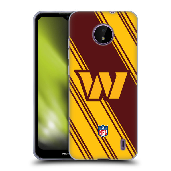 NFL Washington Football Team Artwork Stripes Soft Gel Case for Nokia C10 / C20