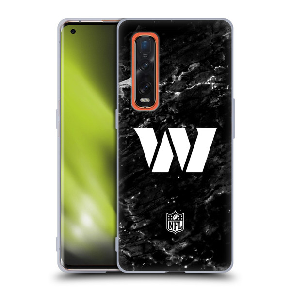 NFL Washington Football Team Artwork Marble Soft Gel Case for OPPO Find X2 Pro 5G
