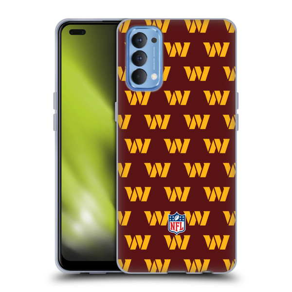 NFL Washington Football Team Artwork Patterns Soft Gel Case for OPPO Reno 4 5G