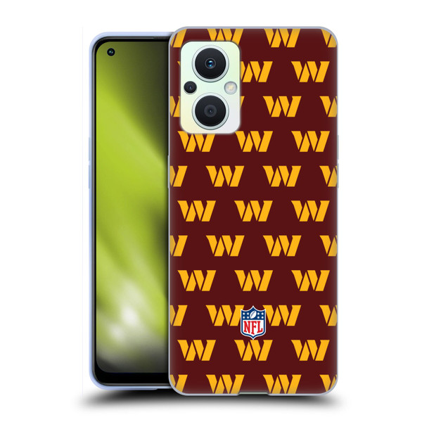 NFL Washington Football Team Artwork Patterns Soft Gel Case for OPPO Reno8 Lite