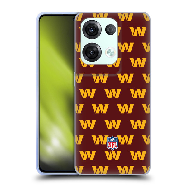 NFL Washington Football Team Artwork Patterns Soft Gel Case for OPPO Reno8 Pro