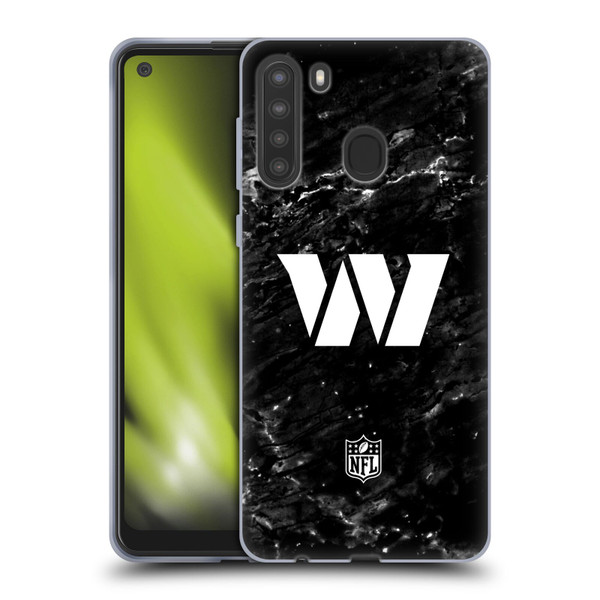NFL Washington Football Team Artwork Marble Soft Gel Case for Samsung Galaxy A21 (2020)