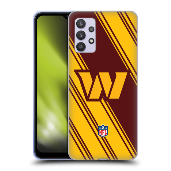 NFL Washington Football Team Artwork Stripes Soft Gel Case for Samsung Galaxy A32 5G / M32 5G (2021)