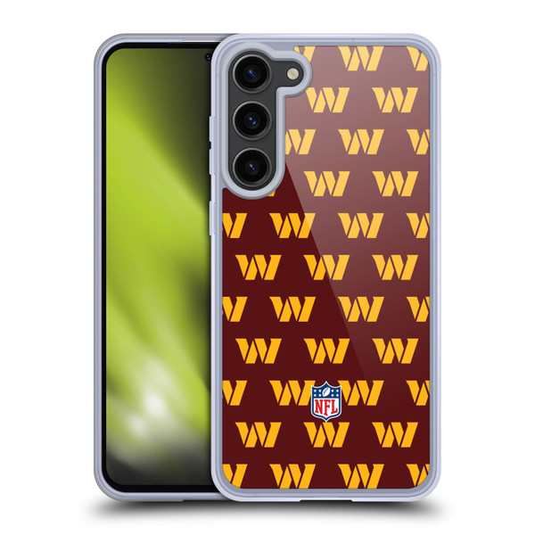 NFL Washington Football Team Artwork Patterns Soft Gel Case for Samsung Galaxy S23+ 5G