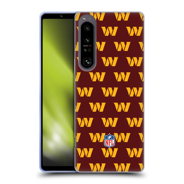 NFL Washington Football Team Artwork Patterns Soft Gel Case for Sony Xperia 1 IV