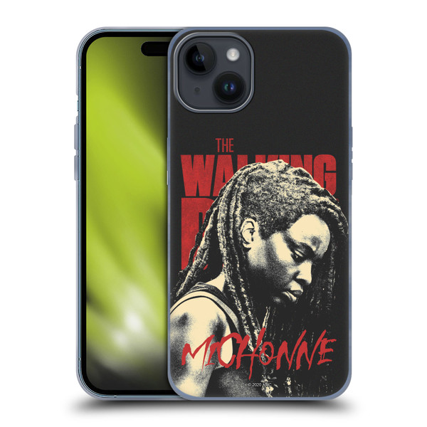 AMC The Walking Dead Season 10 Character Portraits Michonne Soft Gel Case for Apple iPhone 15 Plus