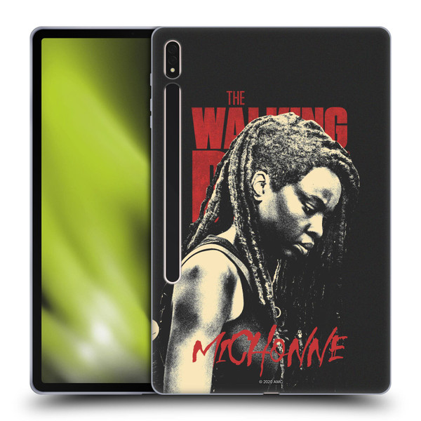 AMC The Walking Dead Season 10 Character Portraits Michonne Soft Gel Case for Samsung Galaxy Tab S8 Plus