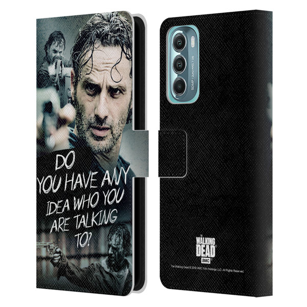 AMC The Walking Dead Rick Grimes Legacy Question Leather Book Wallet Case Cover For Motorola Moto G Stylus 5G (2022)