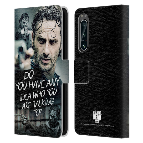AMC The Walking Dead Rick Grimes Legacy Question Leather Book Wallet Case Cover For Sony Xperia 5 IV