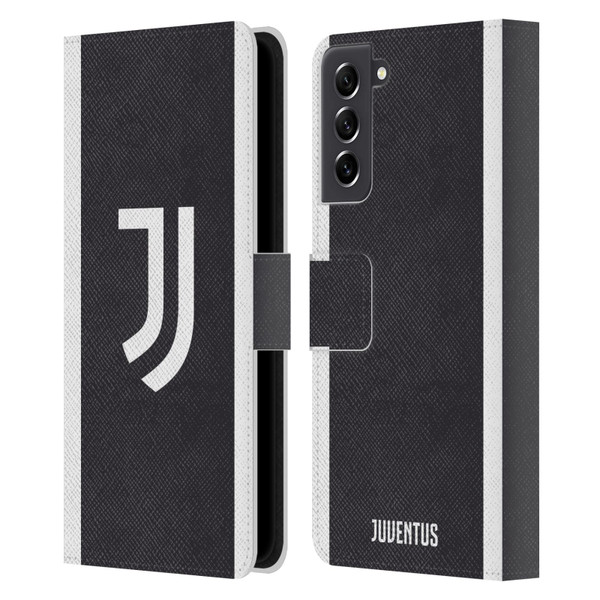 Juventus Football Club 2023/24 Match Kit Third Leather Book Wallet Case Cover For Samsung Galaxy S21 FE 5G