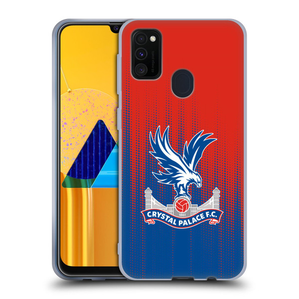 Crystal Palace FC Crest Halftone Soft Gel Case for Samsung Galaxy M30s (2019)/M21 (2020)