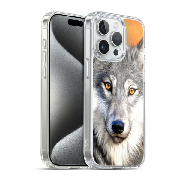 Aimee Stewart Animals Autumn Wolf Soft Gel Case for Apple iPhone 15 Pro & MagSafe