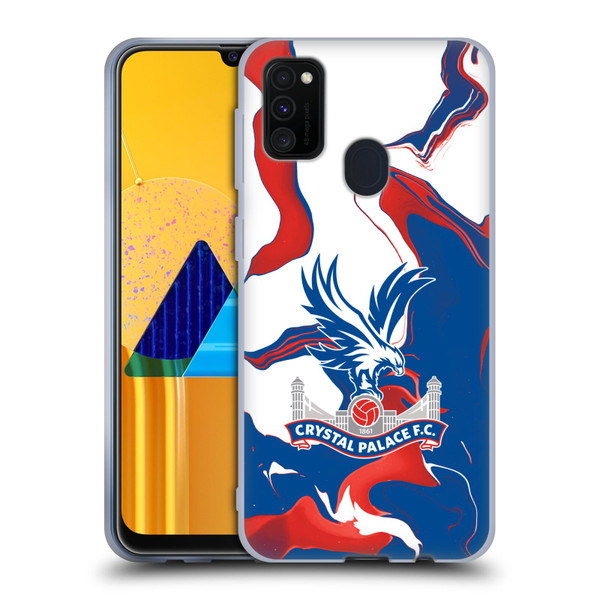Crystal Palace FC Crest Marble Soft Gel Case for Samsung Galaxy M30s (2019)/M21 (2020)