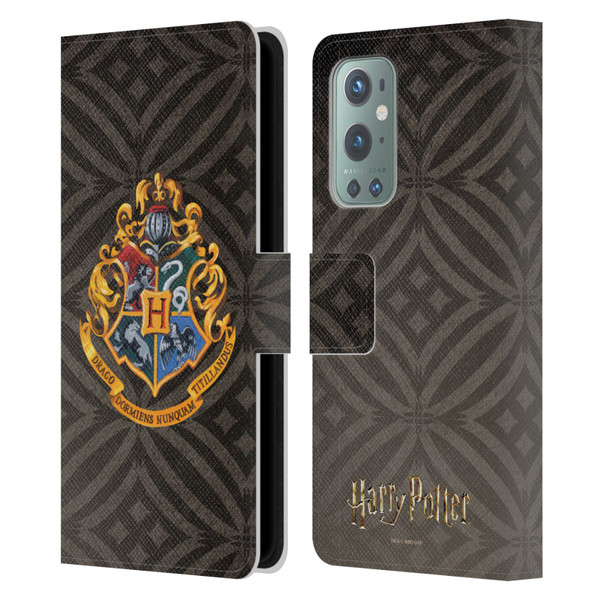 Harry Potter Prisoner Of Azkaban I Hogwarts Crest Leather Book Wallet Case Cover For OnePlus 9