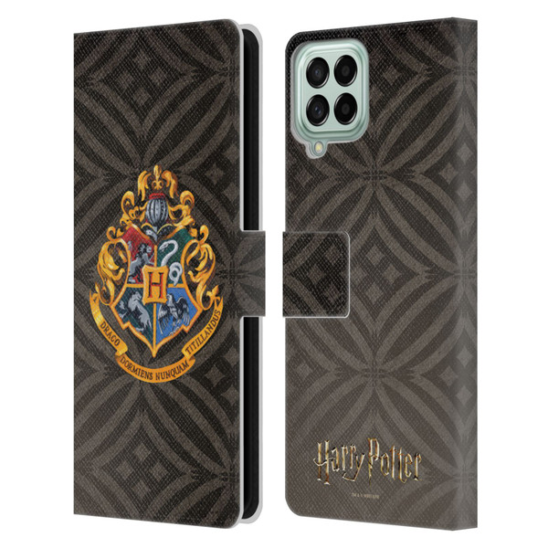 Harry Potter Prisoner Of Azkaban I Hogwarts Crest Leather Book Wallet Case Cover For Samsung Galaxy M33 (2022)