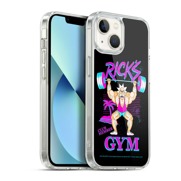 Rick And Morty Season 1 & 2 Graphics Rick's Gym Soft Gel Case for Apple iPhone 13