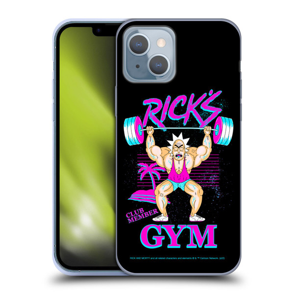 Rick And Morty Season 1 & 2 Graphics Rick's Gym Soft Gel Case for Apple iPhone 14