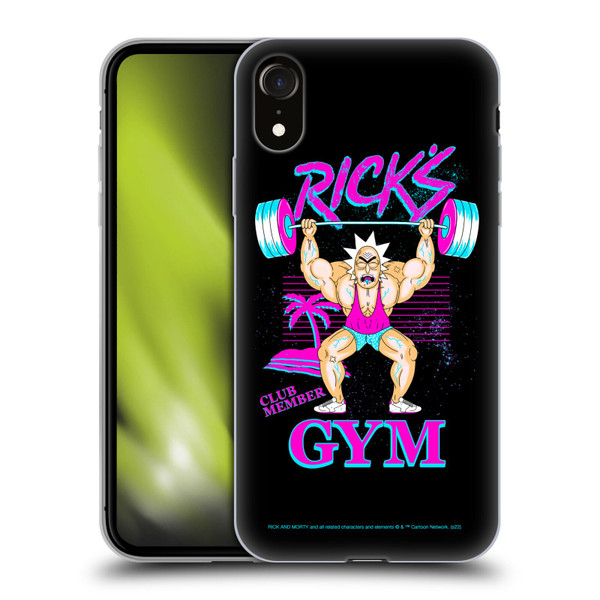 Rick And Morty Season 1 & 2 Graphics Rick's Gym Soft Gel Case for Apple iPhone XR