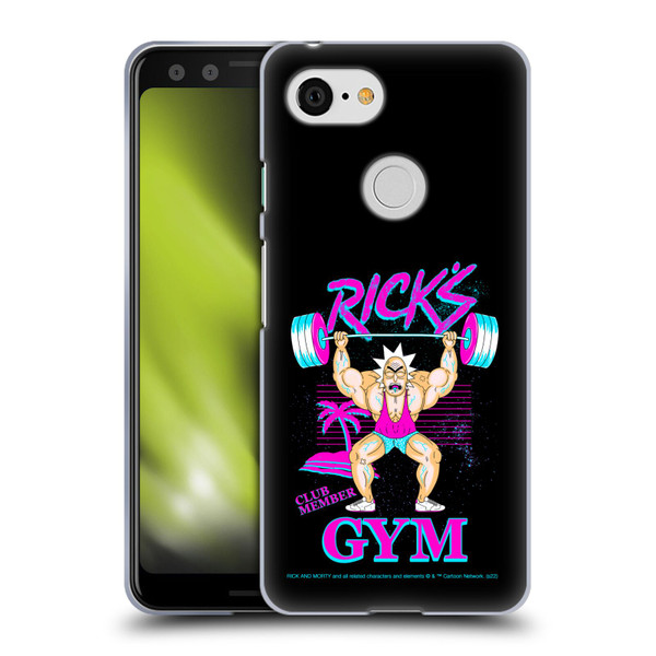 Rick And Morty Season 1 & 2 Graphics Rick's Gym Soft Gel Case for Google Pixel 3