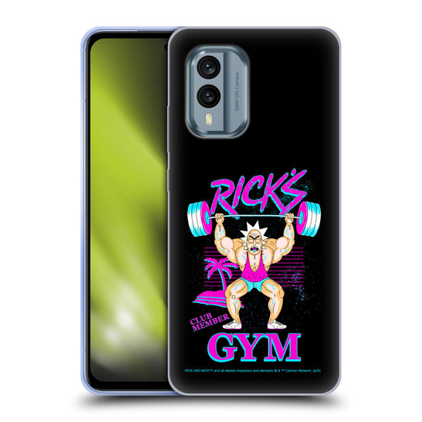 Rick And Morty Season 1 & 2 Graphics Rick's Gym Soft Gel Case for Nokia X30