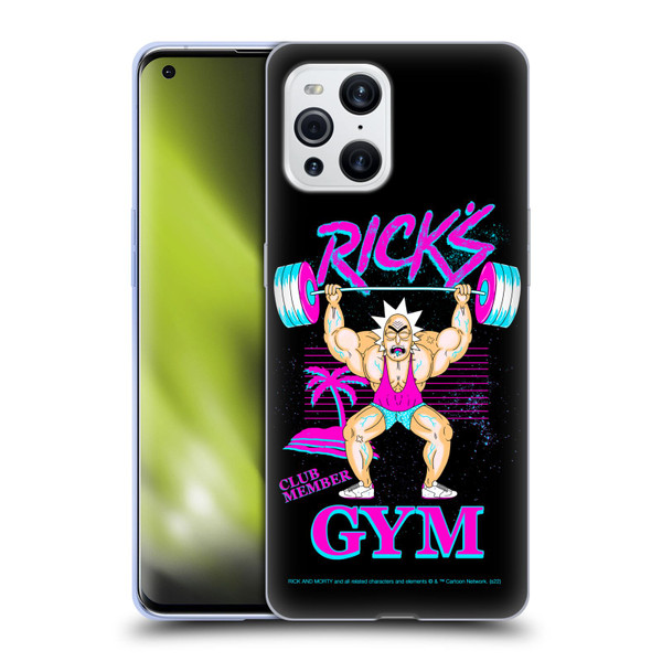 Rick And Morty Season 1 & 2 Graphics Rick's Gym Soft Gel Case for OPPO Find X3 / Pro